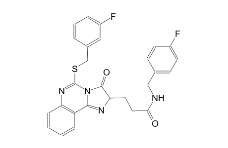 N-(4-fluorobenzyl)-3-{5-[(3-fluorobenzyl)sulfanyl]-3-oxo-2,3-dihydroimidazo[1,2-c]quinazolin-2-yl}propanamide