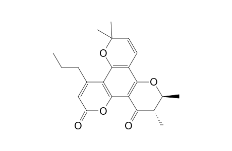 (+/-)-trans-6,6,10,11-TETRAMETHYL-4-PROPYL-2H,6H,12H-10,11-DIHYDROBENZO-[1,2-B:3,4-B':5,6-B"]-TRIPYRAN-2,12-DIENE