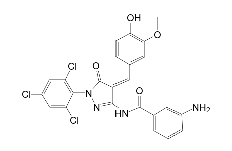 3-Amino-N-[4-(4-hydroxy-3-methoxy-benzylidene)-5-oxo-1-(2,4,6-trichloro-phenyl)-4,5-dihydro-1H-pyrazol-3-yl]-benzamide