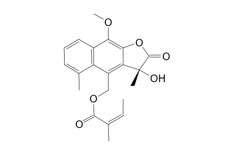 14-angeloyloxy-11.alpha.-hydroxy-O-methyl-1,2,3,4-tetrahydrocacalolide