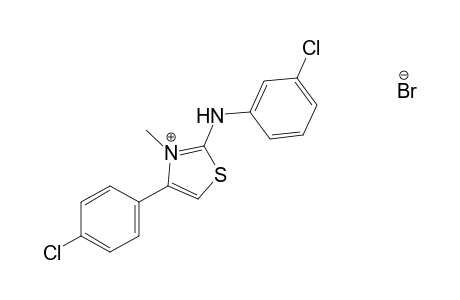 2-(m-chloroanilino)-4-(p-chlorophenyl)-3-methylthiazolium bromide