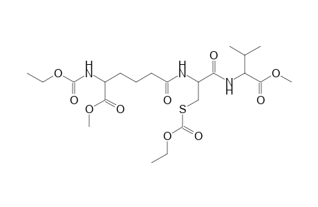 Methyl 12-([(ethoxycarbonyl)sulfanyl]methyl)-15-isopropyl-6-(methoxycarbonyl)-4,10,13-trioxo-3-oxa-5,11,14-triazahexadecan-16-oate