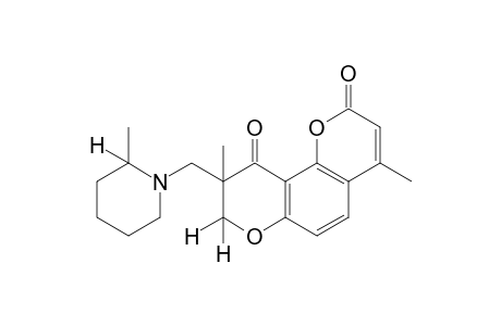 8,9-dihydro-4,9-dimethyl-9-[(2-methylpiperidino)methyl]-2H,10H-benzo[1,2-b:3,4-b']dipyran-2,10-dione