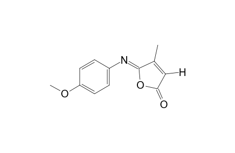 5-[(p-methoxyphenyl)imino]-4-methyl-2(5H)-furanone