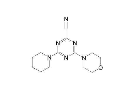 4-(4-Morpholinyl)-6-(1-piperidinyl)-1,3,5-triazine-2-carbonitrile