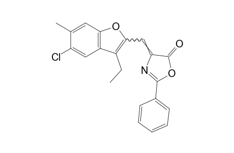 4-[(5-chloro-3-ethyl-6-methylbenzofuran-2-yl)methylene]-2-phenyl-2-oxazoline-5-one