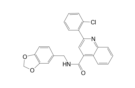 N-(1,3-benzodioxol-5-ylmethyl)-2-(2-chlorophenyl)-4-quinolinecarboxamide