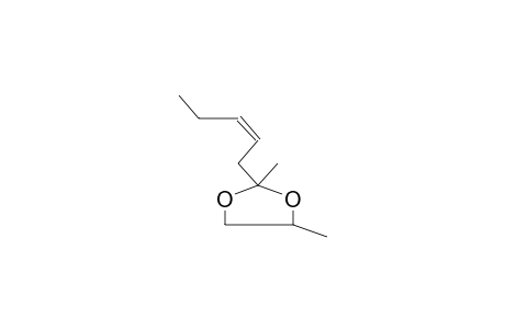 2,4-DIMETHYL-2-(CIS-2-PENTENYL)-1,3-DIOXOLANE (ISOMER MIXTURE)