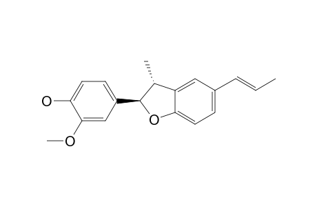 4-[(2R,3R)-2,3-Dihydro-3-methyl-5-(1E)-1-propen-1-yl-2-benzofuranyl]-2-methoxyphenol