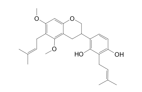 LICORISOFLAVAN-A;3',6-DIPRENYL-2',4'-DIHYDROXY-5,7-DIMETHOXYISOFLAVAN