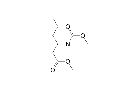 3-Amino-hexanoic acid, N-methoxycarbonyl-, methyl ester