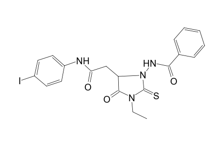 N-[3-ethyl-5-[2-(4-iodoanilino)-2-keto-ethyl]-4-keto-2-thioxo-imidazolidin-1-yl]benzamide