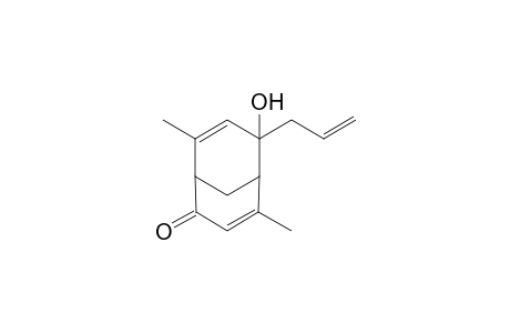 4,8-Dimethyl-6-oxidanyl-6-prop-2-enyl-bicyclo[3.3.1]nona-3,7-dien-2-one