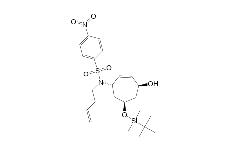 4-Hydroxy-6-(tributylsilyloxy)-1-[(N-nosyl-N-3-butenyl)amino]cyclohept-2-ene