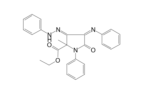 2-pyrrolidinecarboxylic acid, 2-methyl-5-oxo-1-phenyl-3-(phenylhydrazono)-4-(phenylimino)-, ethyl ester, (3E,4Z)-