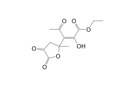 2-Hydroxy-3-(2-methyl-4,5-dioxotetrahydrofuran-2-yl)-4-oxo-pent-2-enoic acid, ethyl ester