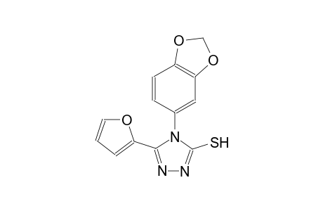 4-(1,3-benzodioxol-5-yl)-5-(2-furyl)-4H-1,2,4-triazol-3-yl hydrosulfide