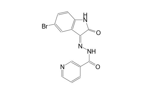 N'-[(3E)-5-bromo-2-oxo-1,2-dihydro-3H-indol-3-ylidene]nicotinohydrazide