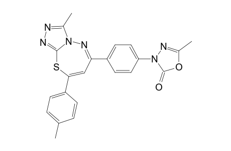 5-Methyl-3-(4-(3-methyl-8-p-tolyl-[1,2,4]triazolo[3,4-b][1,3,4]thiadiazepin-6-yl)phenyl)-1,3,4-oxadiazol-2(3H)-one