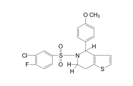 5-[(3-chloro-4-fluorophenyl)sulfonyl]-4-(p-methoxyphenyl)-4,5,6,7-tetrahydrothieno[3,2-c]pyridine