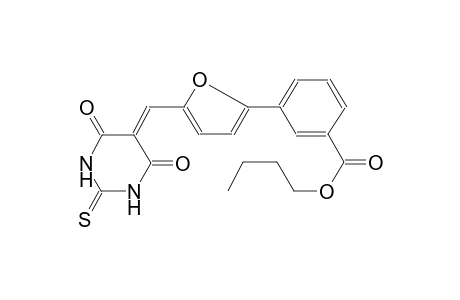 butyl 3-{5-[(4,6-dioxo-2-thioxotetrahydro-5(2H)-pyrimidinylidene)methyl]-2-furyl}benzoate