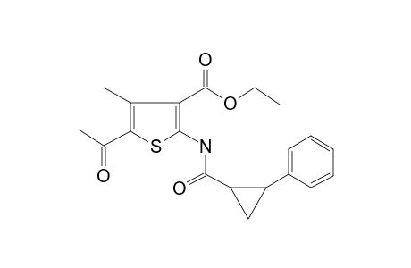 5-Acetyl-4-methyl-2-[(2-phenyl-cyclopropanecarbonyl)-amino]-thiophene-3-carboxylic acid ethyl ester