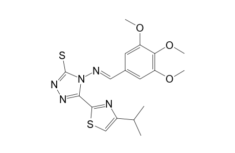 4-(3,4,5-Trimethoxybenzylideneamino)-5-(4-isopropylthiazol-2-yl)-4H-1,2,4-triazole-3-thiol