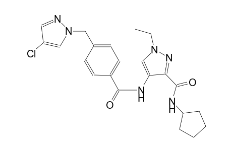4-({4-[(4-chloro-1H-pyrazol-1-yl)methyl]benzoyl}amino)-N-cyclopentyl-1-ethyl-1H-pyrazole-3-carboxamide