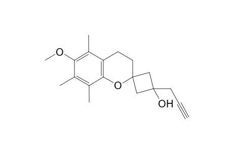 6-methoxy-5,7,8-trimethyl-1'-prop-2-ynyl-spiro[chromane-2,3'-cyclobutane]-1'-ol