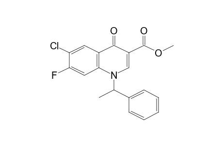 Methyl 6-chloro-7-fluoro-4-oxo-1-(1-phenylethyl)-1,4-dihydro-3-quinolinecarboxylate