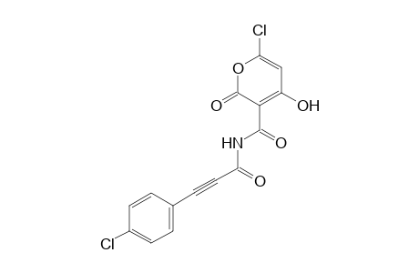 6-Chloro-N-[3-(4-chlorophenyl)prop-2-ynoyl]-4-hydroxy-2-oxo-2H-pyran-3-carboxamide