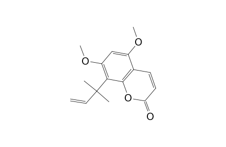 8-(1,1-Dimethyl-2-propenyl)-5,7-dimethoxy-2H-chromen-2-one