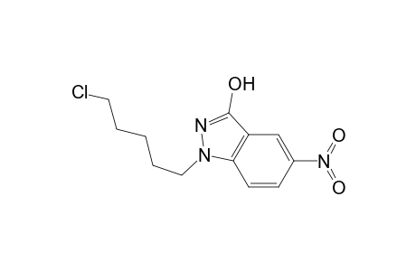 1-(5'-CHLOROPENTYL)-3-HYDROXY-5-NITROINDAZOLE