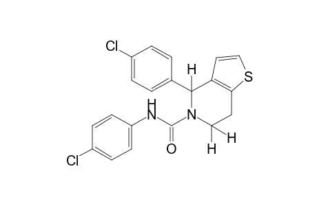 4'-chloro-4-(p-chlorophenyl)-6,7-dihydrothieno[3,2-c]pyridine-5(4H)-carboxanilide