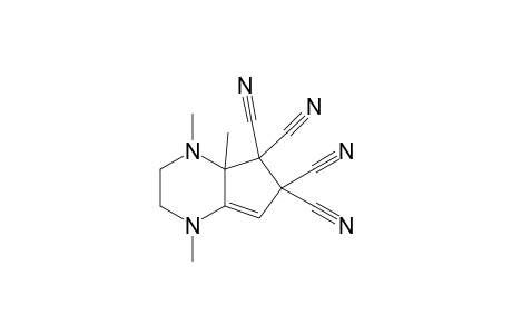 6,6,7,7-Tetracyano-1,4,7a-trimethyl-1,2,3,4,6,7a-hexahydro-7H-cyclopenta[b]pyrazine