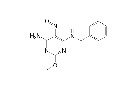 4-Amino-6-benzylamino-2-methoxy-5-nitrosopyrimidine