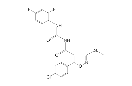 1-{[5-(p-chlorophenyl)-3-(methylthio)-4-isoxazolyl]carbonyl}-3-(2,4-difluorophenyl)urea