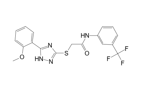 2-{[5-(2-methoxyphenyl)-1H-1,2,4-triazol-3-yl]sulfanyl}-N-[3-(trifluoromethyl)phenyl]acetamide