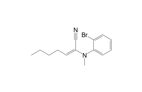 2-(N-METHYL-O-BROMOANILINO)-HEPT-2-ENENITRILE