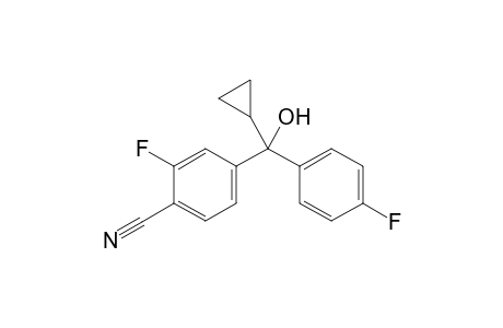 4-(Cyclopropyl(4-fluorophenyl)(hydroxy)methyl)-2-fluorobenzonitrile