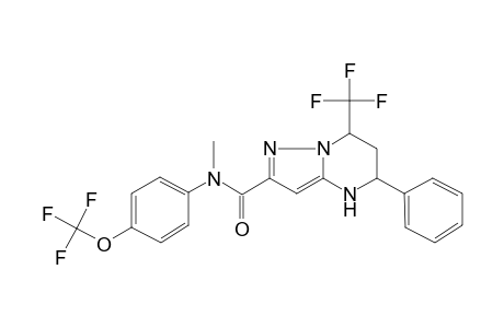 5-Phenyl-7-trifluoromethyl-4,5,6,7-tetrahydro-pyrazolo[1,5-a]pyrimidine-2-carboxylic acid methyl-(4-trifluoromethoxy-phenyl)-amide