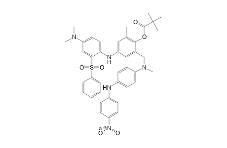 Propanoic acid, 2,2-dimethyl-, 4-[[4-(dimethylamino)-2-(phenylsulfonyl)phenyl]amino]-2-methyl-6-[[methyl[4-[(4-nitrophenyl)amino]phenyl]amino]methyl]phenyl ester