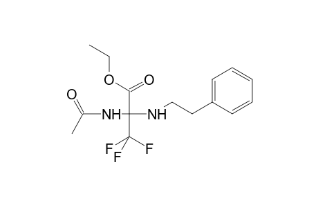 Propanoic acid, 2-(acetylamino)-3,3,3-trifluoro-2-[(2-phenylethyl)amino]-, ethyl ester