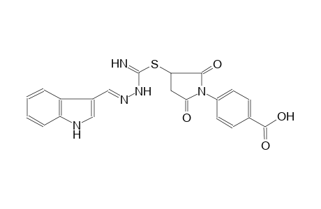 benzoic acid, 4-[3-[[imino[(2E)-2-(1H-indol-3-ylmethylene)hydrazino]methyl]thio]-2,5-dioxo-1-pyrrolidinyl]-