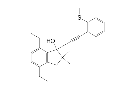 4,7-diethyl-2,2-dimethyl-1-((2-(methylthio)phenyl)ethynyl)-2,3-dihydro-1H-inden-1-ol