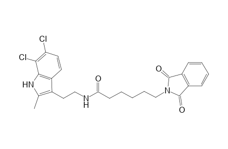 N-[2-(6,7-dichloro-2-methyl-1H-indol-3-yl)ethyl]-6-(1,3-dioxo-1,3-dihydro-2H-isoindol-2-yl)hexanamide