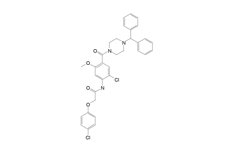 6'-chloro-2-(p-chlorophenoxy)-4'-{[4-(diphenylmethyl)-1-piperazinyl)carbonyl}-m-acetanisidide