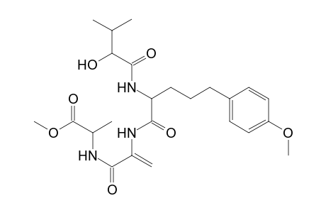 2-((1-(1-(1-Hydroxy-2-methylpropyl)carbonylamino)4-(4-methoxyphenyl)butyl)carbonylamino)ethenyl)carbonylamino)propanoic acid methyl ester