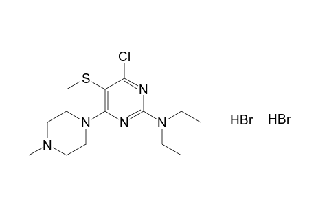 4-chloro-2-(diethylamino)-6-(4-methyl-1-piperazinyl)-5-(methylthio)pyrimidine, dihydrobromide