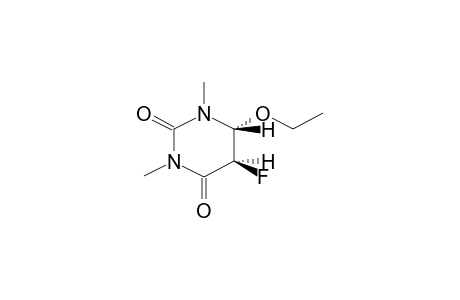 (+/-)-TRANS-5-FLUORO-6-ETHOXY-5,6-HYDRO-1,3-DIMETHYLURACIL